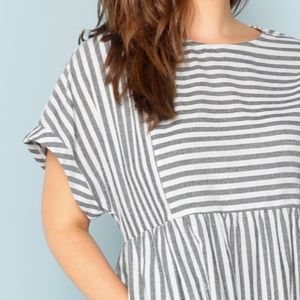 NEVER WORN - striped pocket sack dress